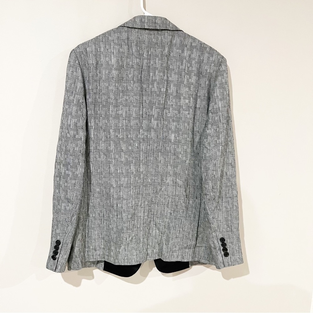 Bonobos Jacket One Button Silk & Linen Grey Tuxedo E. Thomas Blazer size 42S - Picture 2 of 9